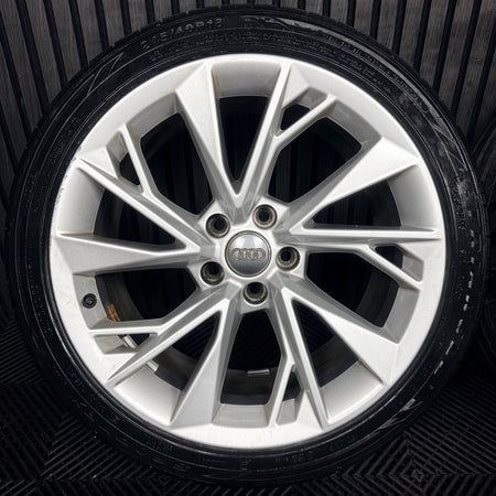 18" Audi A5 Silver Multispoke Alloy Wheels Alloys Tyres 8W0601025FM Genuine