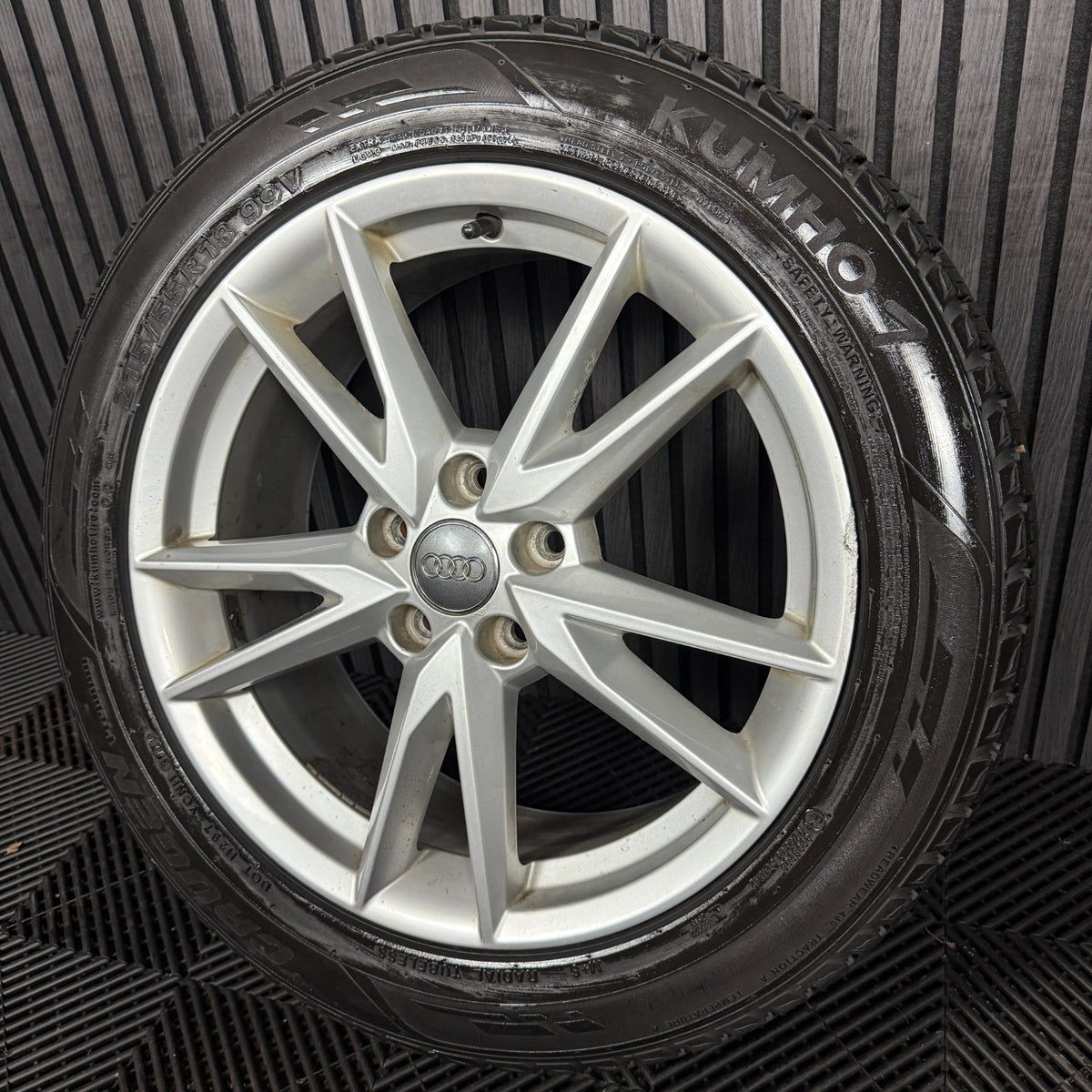 1X 18'' GENUINE AUDI Q2 S LINE 5 DOUBLE SPOKE ALLOY WHEEL TYRE 81A601025F