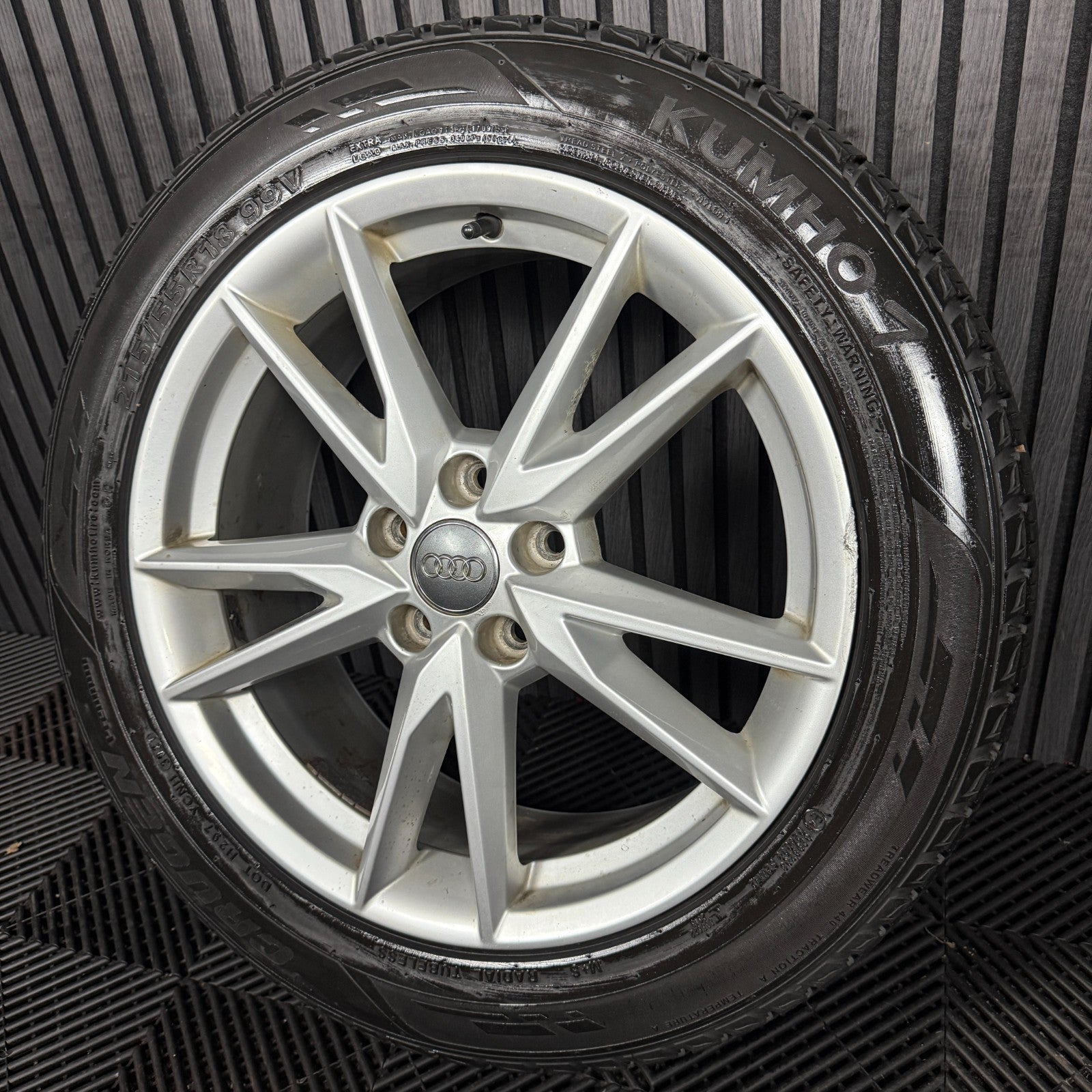 1X 18'' GENUINE AUDI Q2 S LINE 5 DOUBLE SPOKE ALLOY WHEEL TYRE 81A601025F