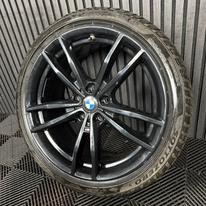 1X 19'' GENUINE BMW 3 SERIES 791 M SPORT 4 G20 BLACK ALLOY WHEEL 8090095 REAR