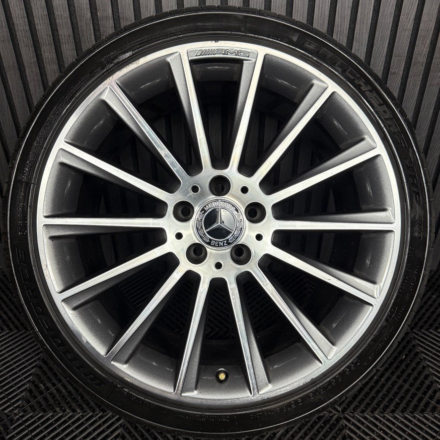 1X 19" GENUINE AMG MERCEDES C CLASS GREY DC ALLOY WHEEL W205 REAR A2054011400