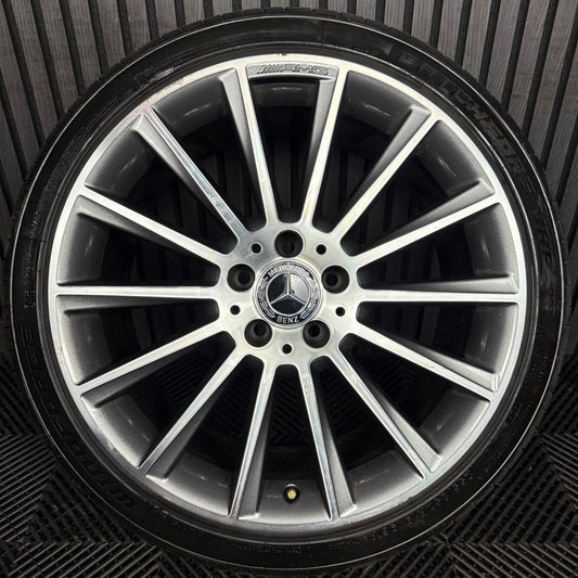 1X 19" GENUINE AMG MERCEDES C CLASS GREY DC ALLOY WHEEL W205 REAR A2054011400