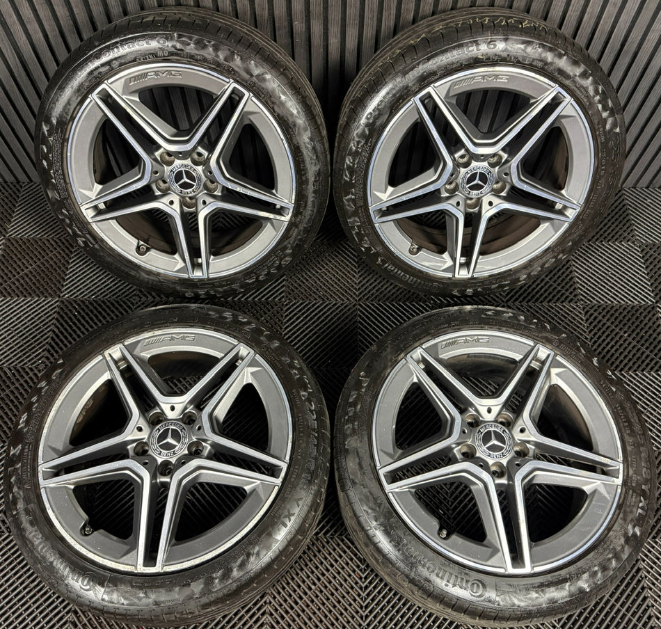 18'' GENUINE MERCEDES AMG A CLASS CLA B ALLOY WHEELS TYRES ALLOYS W177 5X112