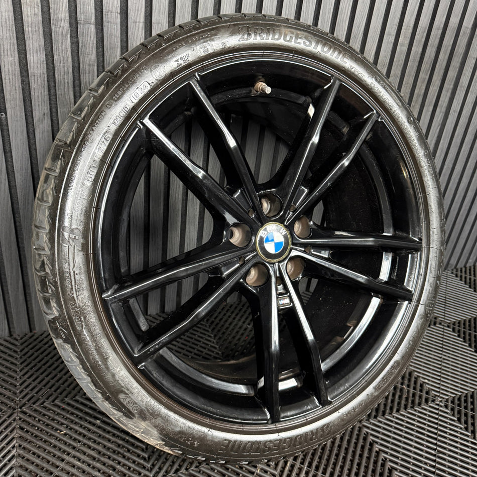1X 19'' GENUINE BMW 3 SERIES 791 M SPORT 4 G20 BLACK ALLOY WHEEL 8090095 REAR