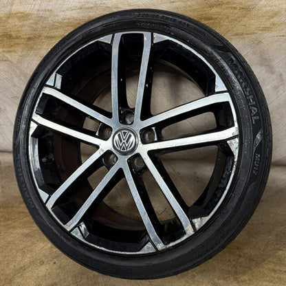 1X 18'' GENUINE VW GOLF GTD NOGARO GT GTI MK7 ALLOY WHEEL TYRE 5G0601025AQ