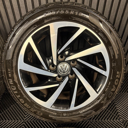 16'' GENUINE VW GOLF MK7 WOODSTOCK MK8 MK6 ALLOY WHEELS TYRES ALLOYS 5G0601025DS