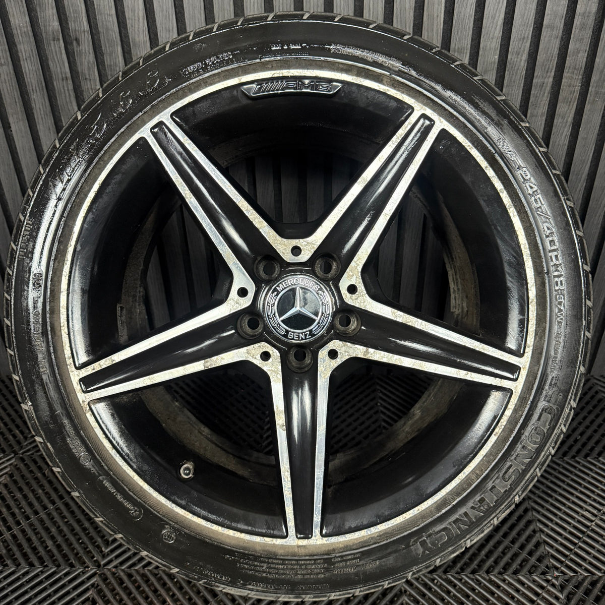 1X 18" GENUINE AMG MERCEDES C CLASS SPORT ALLOY WHEEL TYRE W205 REAR A2054011200