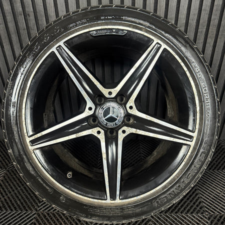 1X 18" GENUINE AMG MERCEDES C CLASS SPORT ALLOY WHEEL TYRE W205 REAR A2054011200