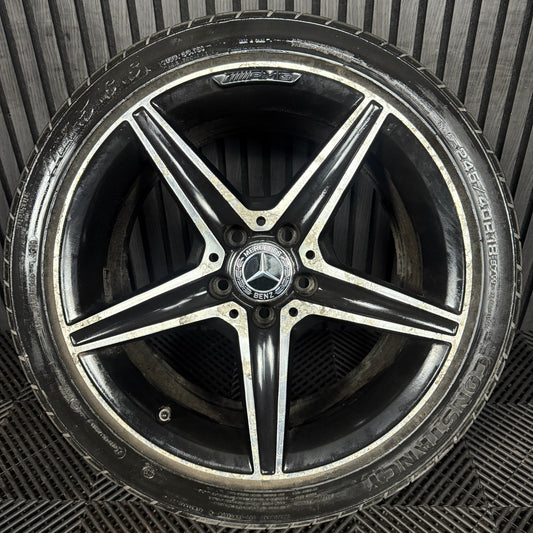 1X 18" GENUINE AMG MERCEDES C CLASS SPORT ALLOY WHEEL TYRE W205 REAR A2054011200