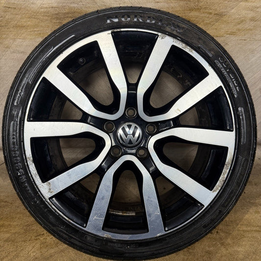 1X 18'' GENUINE VW GOLF GT SERRON GTD GTI MK6 MK7 ALLOY WHEEL TYRE 5K0601025AC