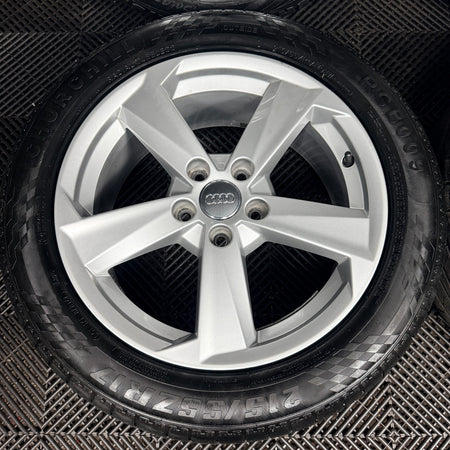 17'' Audi Q2 5 Spoke Alloy Wheels Tyres Alloys 81A601025B Genuine