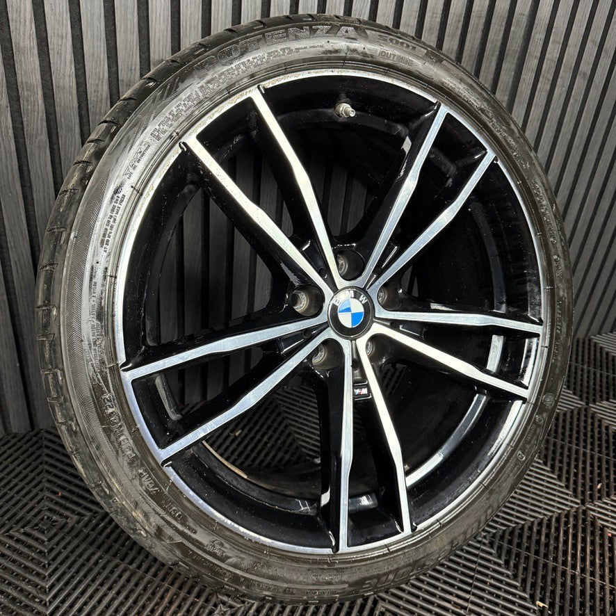 1X 19" GENUINE BMW 3 SERIES 791 M SPORT 4 G20 BLACK DC ALLOY WHEEL 8089893 REAR