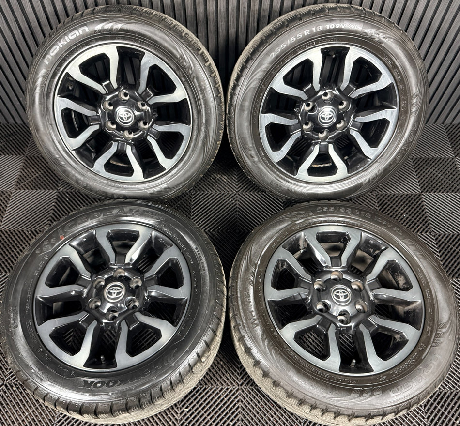 18'' Toyota Hilux Invincible X Grey Black Wheels Tyres Alloys 42611YP100 Genuine