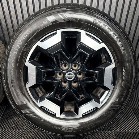 18'' Nissan Navara D40 NP300 Black DC Alloy Wheels Tyres Alloys 5JU3A Genuine
