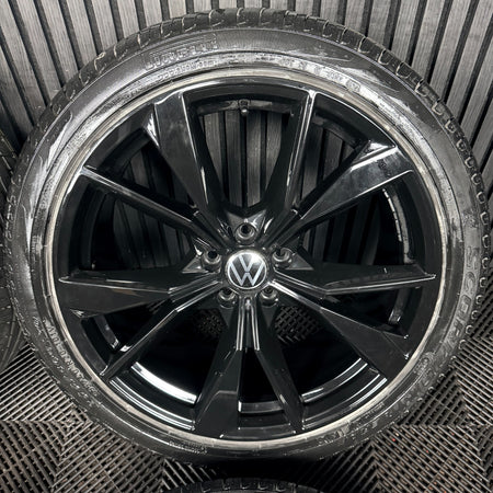 20'' VW Tiguan R Line Misano Black Alloy Wheels Tyres Alloys 5NA601025AH Genuine