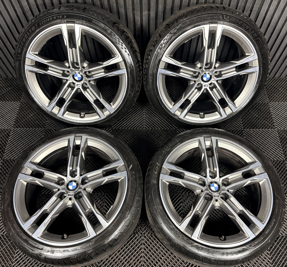 18'' BMW 1 Series 819 Grey M Sport 2 F40 F44 Alloy Wheels Tyres 8053524 Genuine