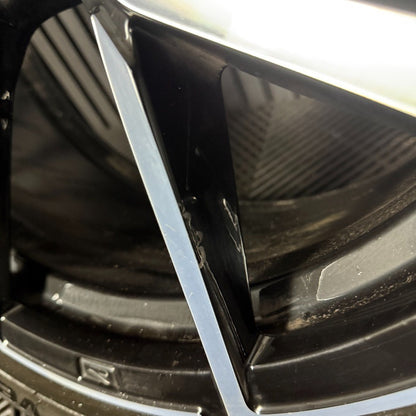 1X 21'' GENUINE VW TIGUAN ESTORIL R BLACK DC ALLOY TYRE WHEEL 5NA601025AK