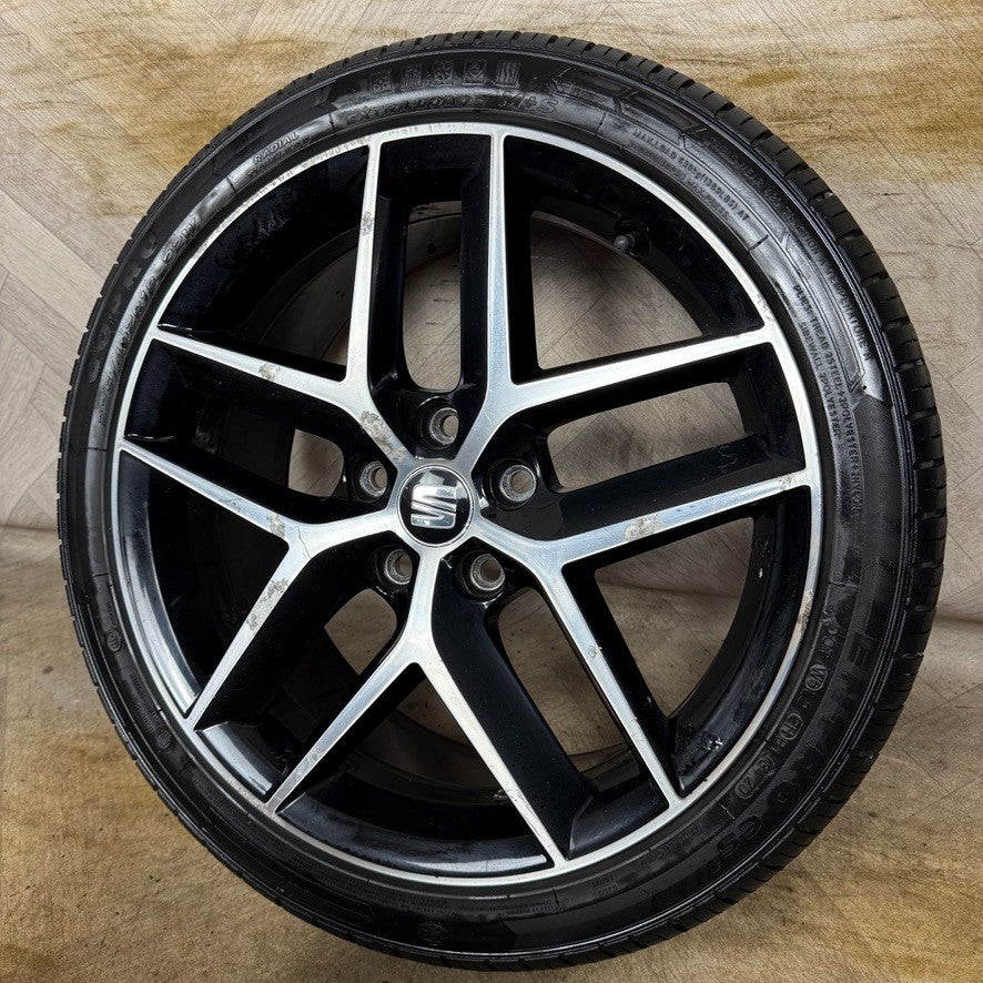 1X 18'' GENUINE SEAT LEON FR PERFORMANCE MK3 ALLOY WHEEL TYRE SINGLE 5F0601025AB