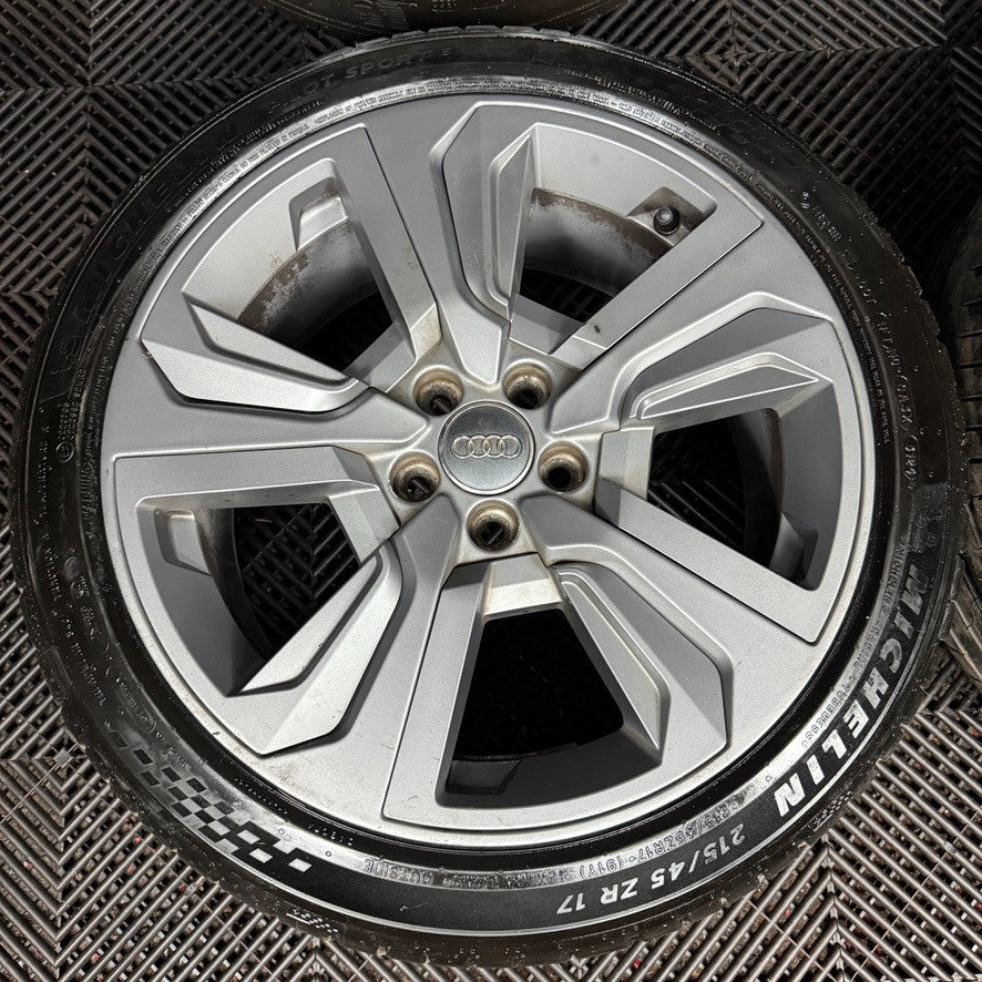 17'' GENUINE AUDI A1 S LINE NEW MODEL GREY ALLOY WHEELS ALLOYS TYRES 82A601025AH