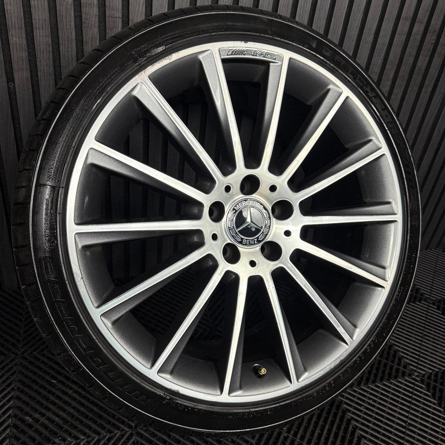 1X 19" GENUINE AMG MERCEDES C CLASS GREY DC ALLOY WHEEL W205 REAR A2054011400