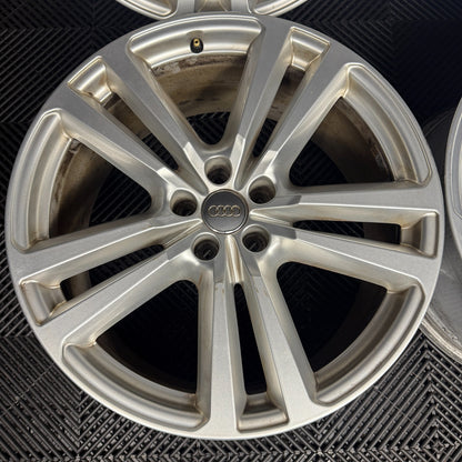 20'' GENUINE AUDI Q7 S LINE 5 DOUBLE SPOKE ALLOY WHEELS ALLOYS 4M0601025H