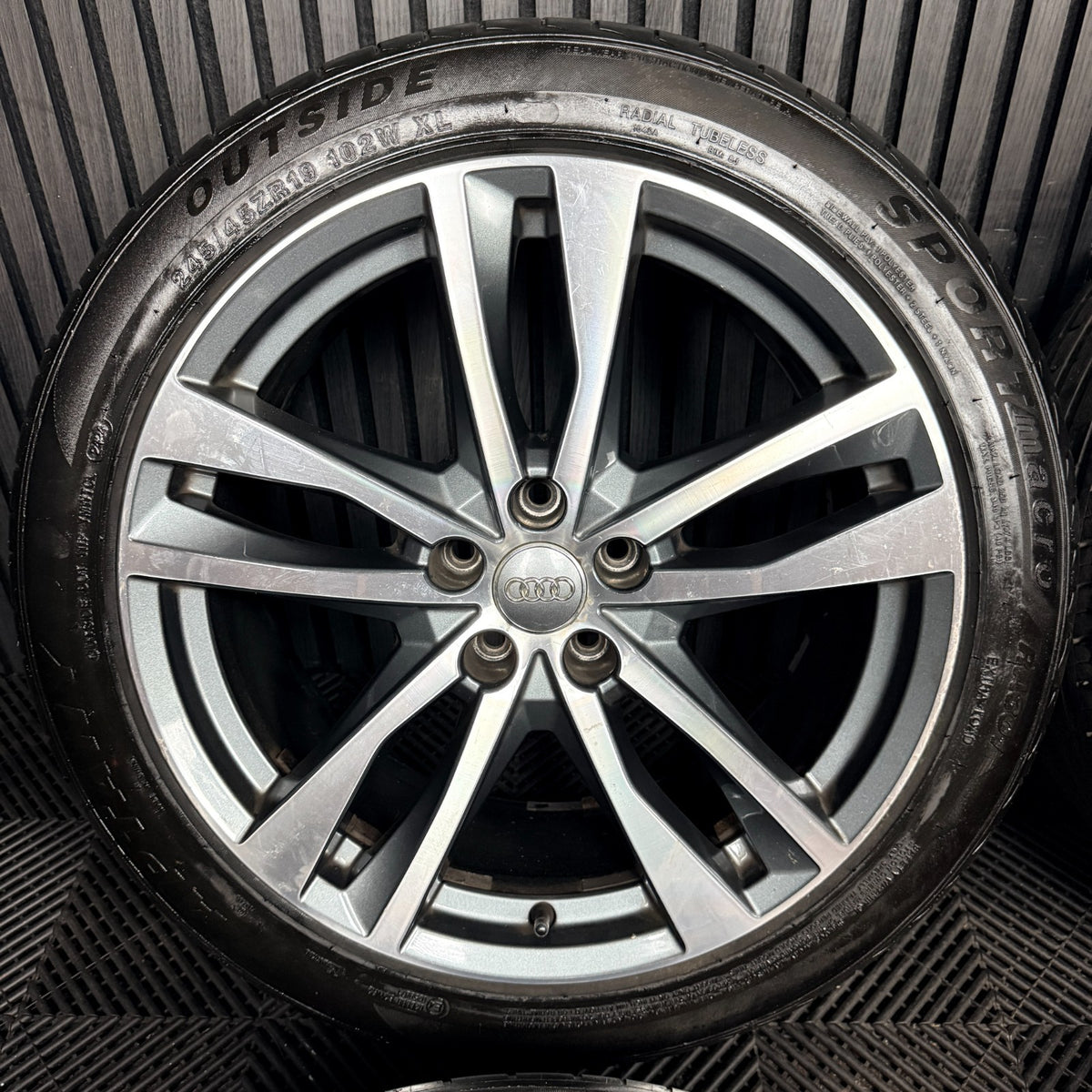 19'' Audi A6 C8 S Line 5 Double Spoke Alloy Wheels Tyres 4K0601025H Genuine