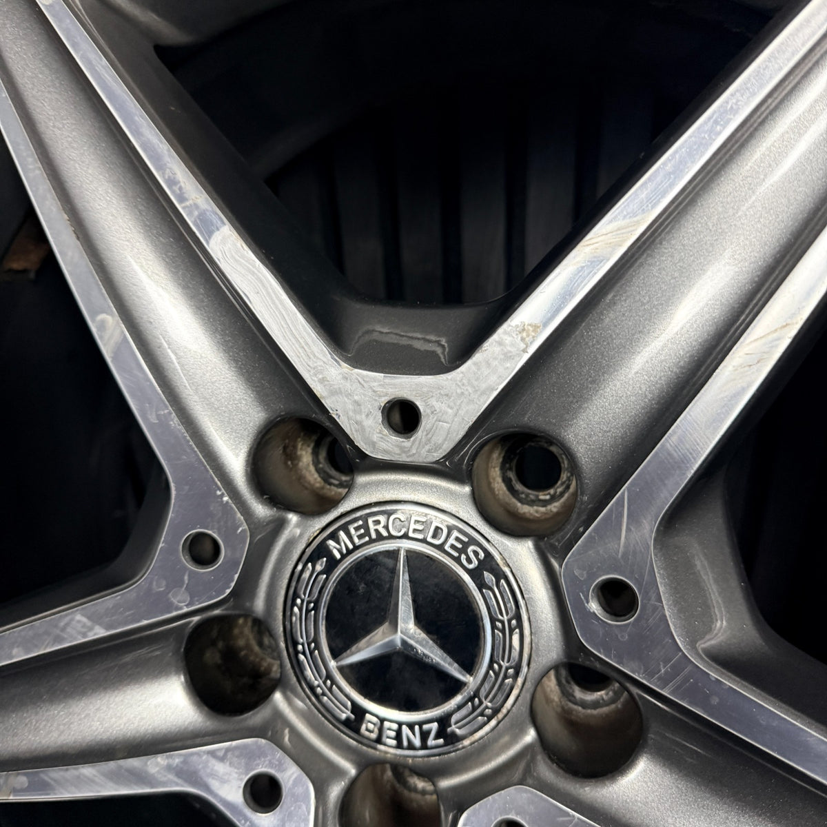 18'' Mercedes AMG C Class W205 Grey DC 5 Spoke Alloy Wheels Tyres Alloys Genuine
