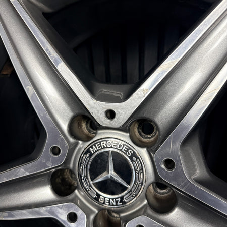 18'' Mercedes AMG C Class W205 Grey DC 5 Spoke Alloy Wheels Tyres Alloys Genuine