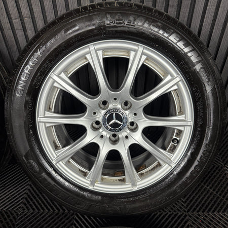 16'' GENUINE MERCEDES C CLASS W205 SILVER ALLOY WHEELS TYRES ALLOYS A2054012400