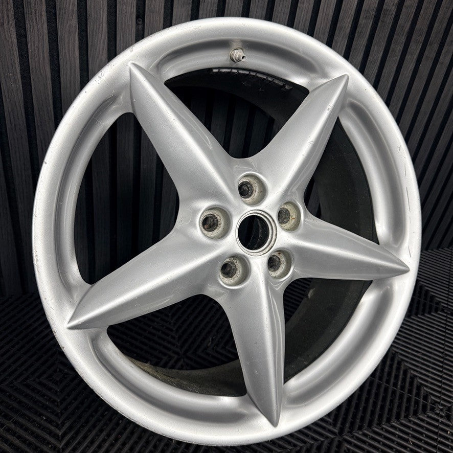 1X 18" Ferrari 360 Modena Spider Alloy Wheel 5 Spoke Single Front 164173 Genuine