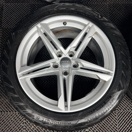 18" Audi A7 Star Spoke Silver Alloy Wheels Tyres 8W0601025DE 5x112 Genuine