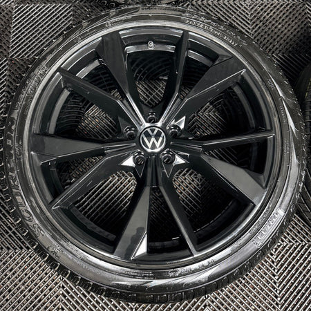 20'' VW Tiguan R Line Misano Black Alloy Wheels Tyres Alloys 5NA601025AH Genuine