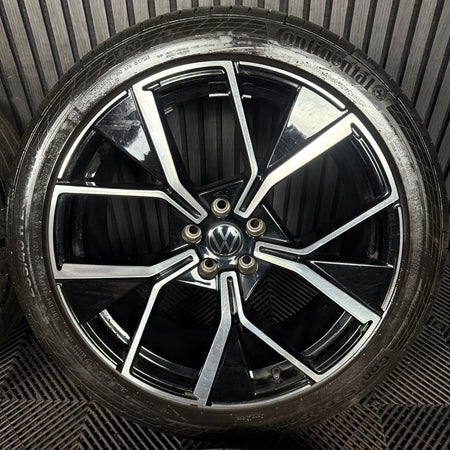 20" GENUINE VW TIGUAN R LINE LEEDS BLACK DC ALLOY WHEELS TYRES ALLOYS 571601025F
