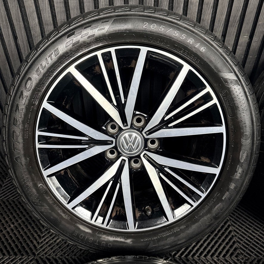 16'' VW Golf Mk7 Linas Mk8 Mk6 Alloy Wheels Tyres Alloys 5G0601025CD Genuine