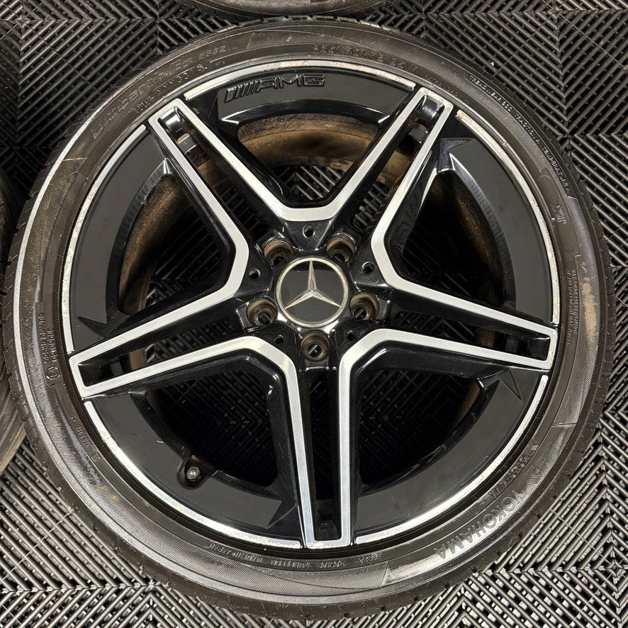 18" GENUINE MERCEDES AMG A CLASS CLA A35 CLA35 BLACK DC WHEELS TYRES ALLOYS W177