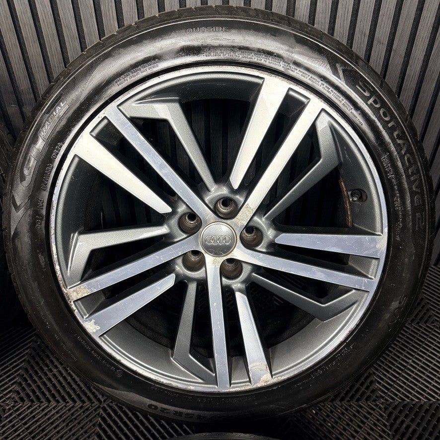 20'' Audi Q5 S Line Grey DC 5 Triple Spoke Alloy Wheels Tyres 80A601025F Genuine