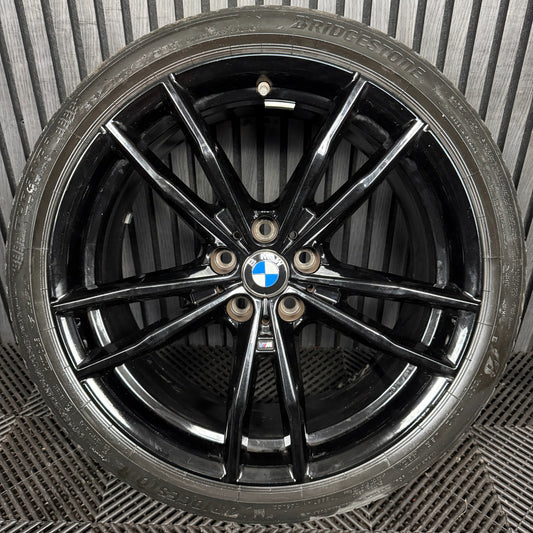 1X 19'' GENUINE BMW 3 SERIES 791 M SPORT 4 G20 BLACK ALLOY WHEEL 8090094 FRONT