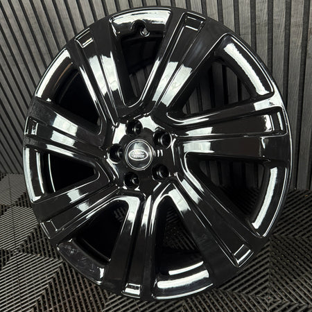 1X 22'' GENUINE RANGE ROVER VOGUE LAND BLACK L460 7023 ALLOY WHEEL N8EM-1007-GA