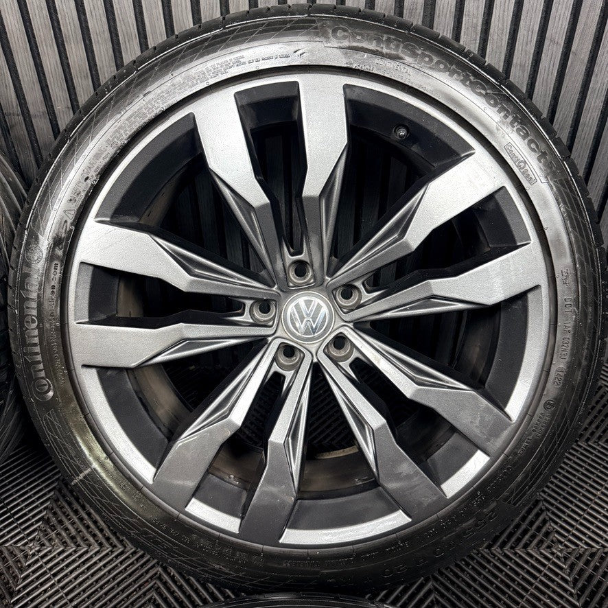 20'' VW Tiguan R Line Suzuka Grey Alloy Wheels Tyre Alloys 5NA601025G Genuine