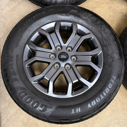 18'' GENUINE FORD RANGER GREY WILDTRAK ALLOY WHEELS TYRES ALLOYS
