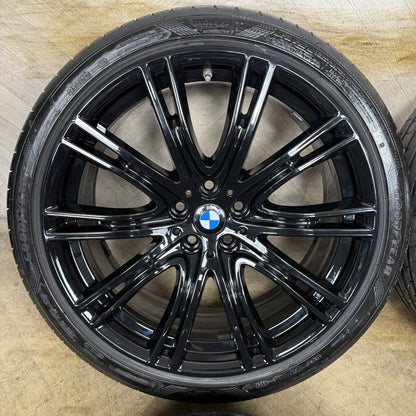 20'' GENUINE BMW 5 SERIES 759  BLACK M SPORT G30 G31 ALLOY WHEELS TYRES