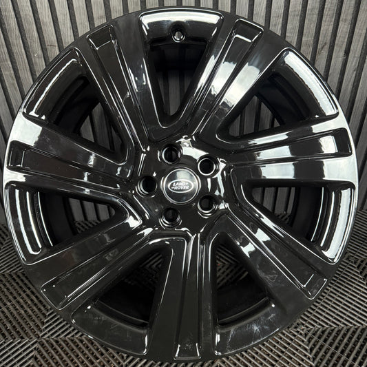 1X 22'' GENUINE RANGE ROVER VOGUE LAND BLACK L460 7023 ALLOY WHEEL N8EM-1007-GA