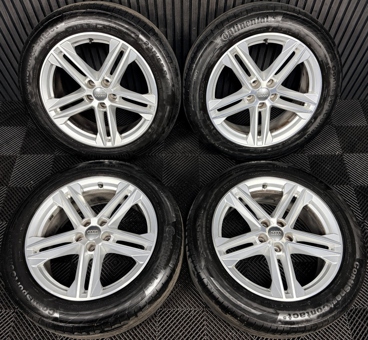 19'' Audi Q5 5 Double Spoke S Line Alloy Wheels Tyres 5X112 80A601025G Genuine