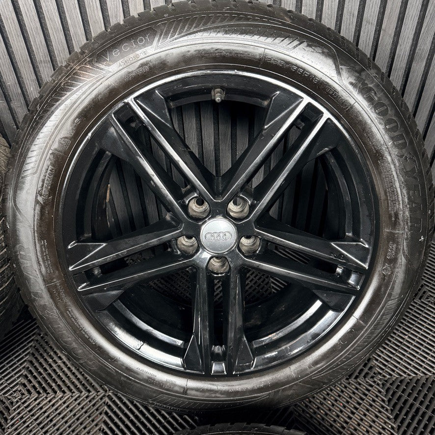 19'' Audi Q5 Black S Line Alloy Wheels Tyres 5X112 80A601025G Genuine