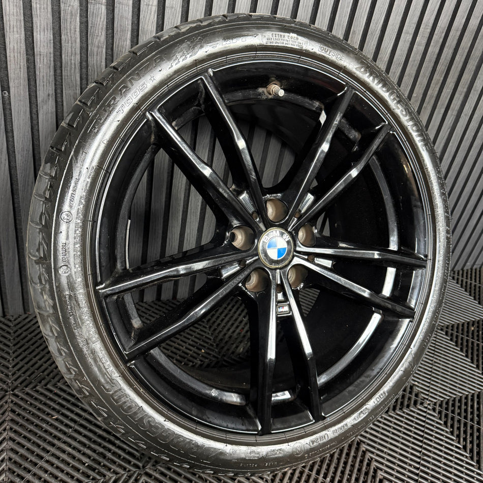 1X 19'' GENUINE BMW 3 SERIES 791 M SPORT 4 G20 BLACK ALLOY WHEEL 8090095 REAR