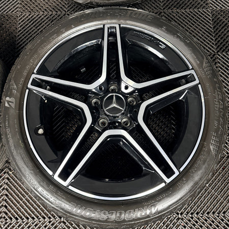 18'' Mercedes Amg A Class Cla B Black DC Alloy Wheels Tyres Alloys W177 Genuine