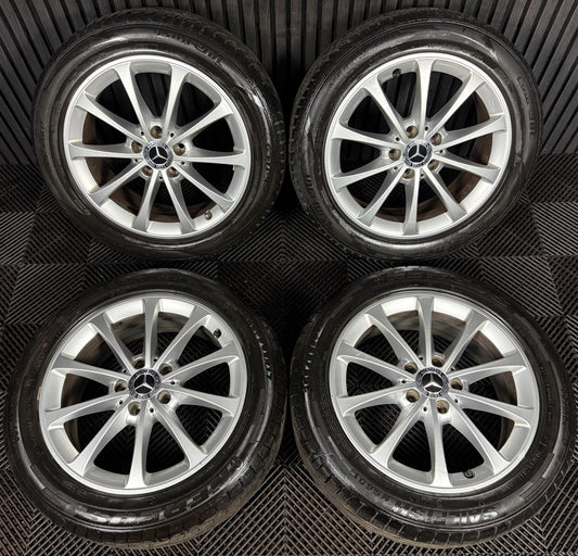 17'' GENUINE MERCEDES A CLASS CLA B W177 SILVER WHEELS TYRES ALLOYS 5X112