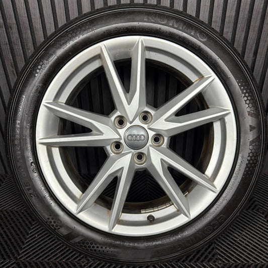 1X 18'' GENUINE AUDI Q2 S LINE 5 DOUBLE SPOKE ALLOY WHEEL TYRE 81A601025F