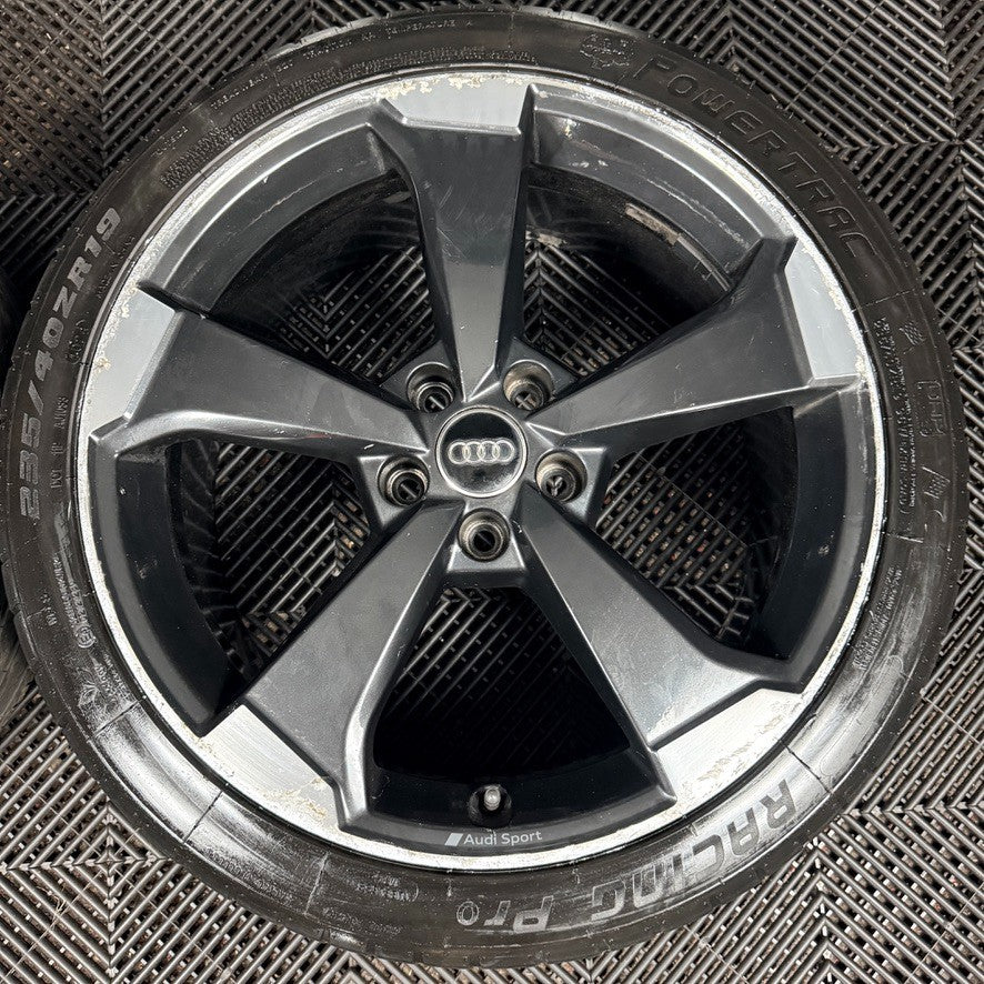 19'' Audi Q2 Black Edition Rotor Alloy Wheels Tyres Alloys 81A601025M Genuine
