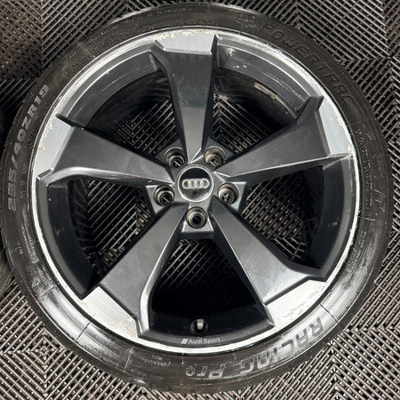 19'' Audi Q2 Black Edition Rotor Alloy Wheels Tyres Alloys 81A601025M Genuine